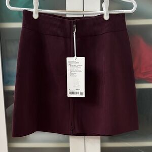 Lululemon Ribbed Knit Mini Skirt Size S Garnet NWT❤️❤️